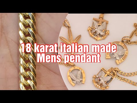 18 KARAT ITALIAN MADE MENS PENDANT 2021