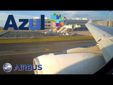 Azul Airbus A330-200 ✈ Taxi e Decolagem de Campinas para Lisboa