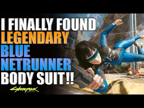 Cyberpunk 2077 I Found A Blue Legendary Netrunner Body Suit!! (Legendary Clothes) Clothing location