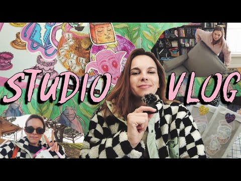 studio reset, sketchbooks, & mini stickers are back!  | STUDIO VLOG 047