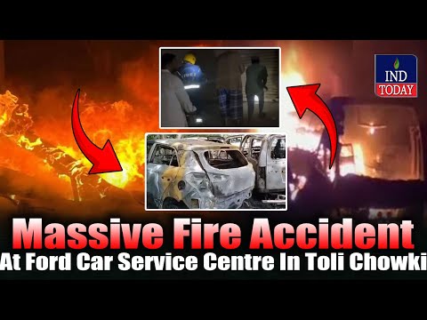 Massive Fire Accident At Ford Car Service Center, Tolichowki | IND Today