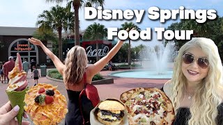 DISNEY SPRINGS FOOD TOUR 🍔 Walt Disney World vlog 2024