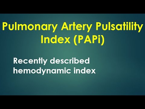 Pulmonary Artery Pulsatility Index