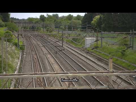 HD Stock Footage | British Rail | Train travelling towards camera | Hertfordshire | PT01R07 178