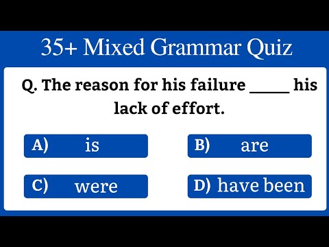 Mixed English Grammar Quiz | 35+ English Grammar Question l #grammarquiz