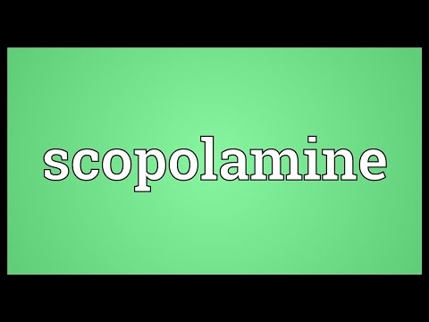 Scopolamine Meaning