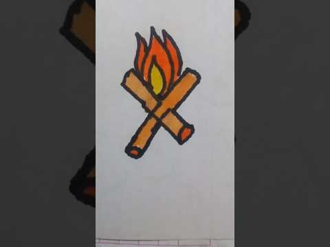 easy drawing for kids #fire