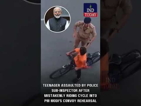 Boy Assaulted by Police Sub-Inspector After Mistakenly Riding Cycle Into PM Modi's Convoy Rehearsal