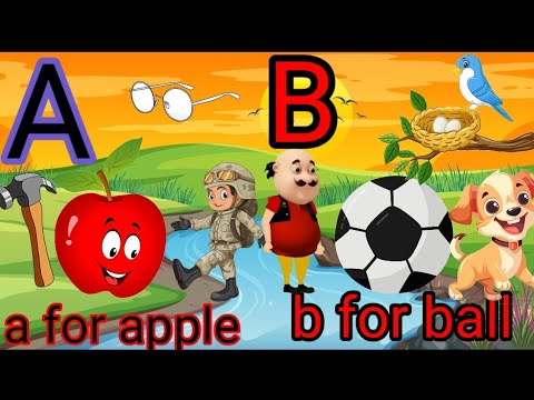 Learn Alphabets A to Z labcd with Live Example | A for Apple | Alphabets With Words | English