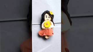 Dry Clay doll art 😱😱||How to make a dry clay doll for the first time #claydoll #clay #shorts