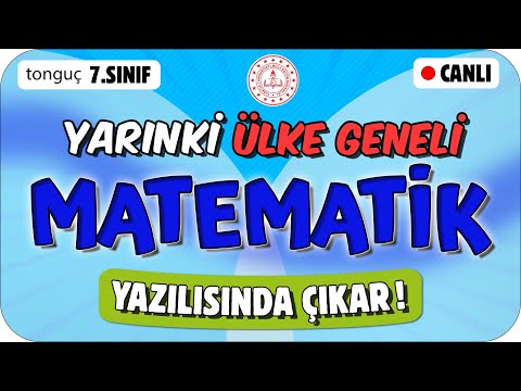 YARINKİ ÜLKE GENELİ MATEMATİK SINAVINA HAZIRLIK ✍🏻 7. SINIF #2025