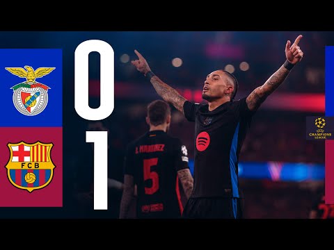 HIGHLIGHTS | SL BENFICA 0 vs 1 FC BARCELONA | UEFA CHAMPIONS LEAGUE 24/25 ⚽ (WITH COMMENTARY)