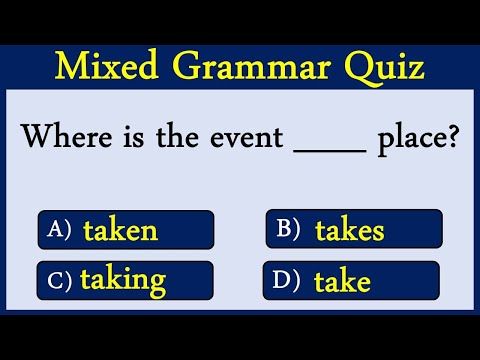 Mixed English Grammar Quiz 75:  Can You Score 25/25 In This Quiz?