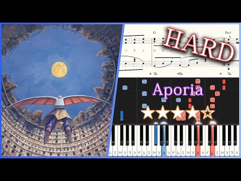 Aporia - Yorushika - Hard Piano Tutorial + Sheets / "Orb: On the Movements of the Earth" ED