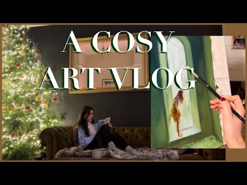 New oil painting, framing work, thrifting and getting cosy! A week in my life✨