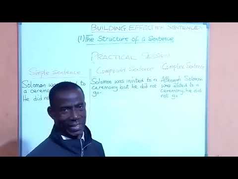 PRACTICAL SESSION : THE STRUCTURE OF A SENTENCE (Simple, Compound & Complex Sentences)