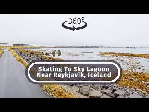 #360 Views Of Inline Skating Traveling To Sky Lagoon Near Reykjavik