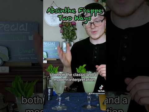 Absinthe Frappe Two Ways #classiccocktails #easycocktails #absinthe #absinthefrappe  #whatisabsinthe