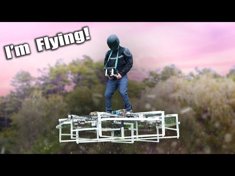 I’M FLYING!! - Human Flying Drone, The Final Part! (DIY Green Goblin / Iron Man Hoverboard)