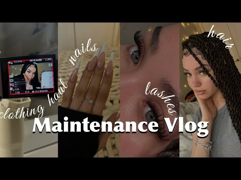 MAINTENANCE VLOG || nails, lashes, hair, shopping, drive w me