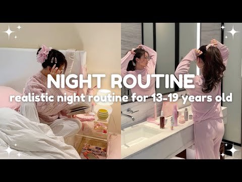 guide to a realistic night routine for teens ☁️💫 night routine tips