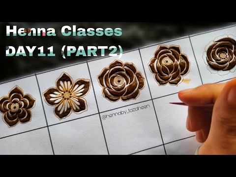 Tazaheen Henna Classes Day 11 (Part 2) Learn Detailed Henna with Tazaheen Henna Classes 2023