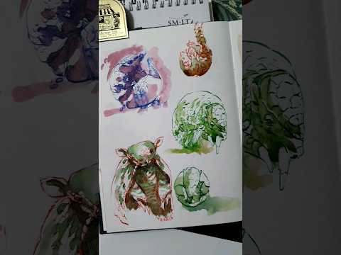 Process on the upcoming "paint with me" video on my channel! Armadillo sketches with dip pen and ink