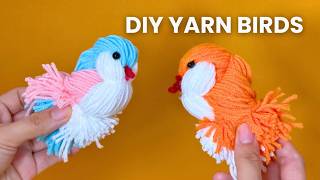 Easy DIY Yarn Birds | Spring Craft for Kids | Budget-Friendly Decor