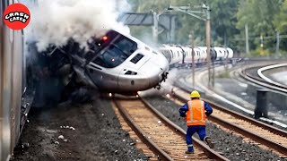 170 SHOCKING Train Collisions & Mistakes Caught on Camera | Idiots in Cars |  Best Of 2025