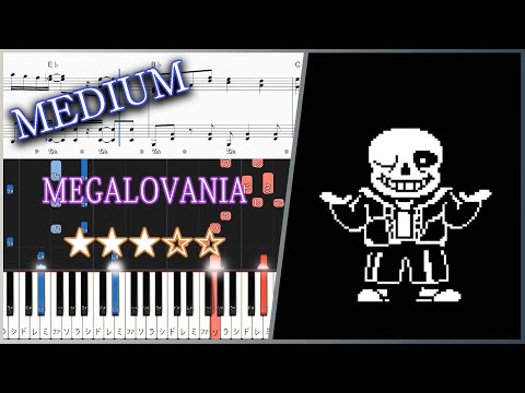 UNDERTALE - MEGALOVANIA - Medium Piano Tutorial + Sheets【Piano Arrangement】