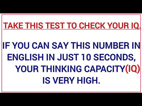 TEST YOUR IQ🤔 IF YOU PASS THIS TEST, YOUR IQ IS VERY HIGH.