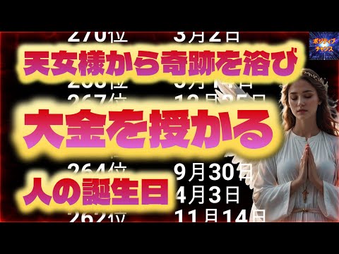 ＠【飛ばすとヤバい！】【天女様から奇跡を浴び大金を授かる人の誕生日！】【占い誕生日】あなたにとって素晴らしい明日になりますように！金運グッズ発売情報とラッキーデーは説明概要欄をご覧下さい！