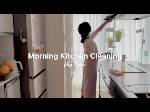 Early Morning Kitchen Cleaning ｜without Detergents|｜Japanese Living Alone VLOG