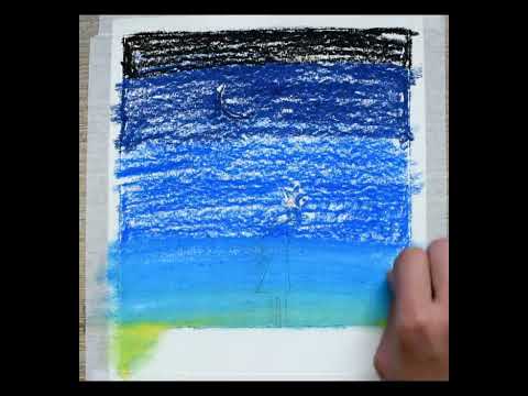 Easy Oil Pastel Drawing For Beginners | Draw With Ria #shorts