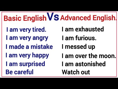 Basic English Vs advanced English ✍️ Watch this video to learn and improve your English.