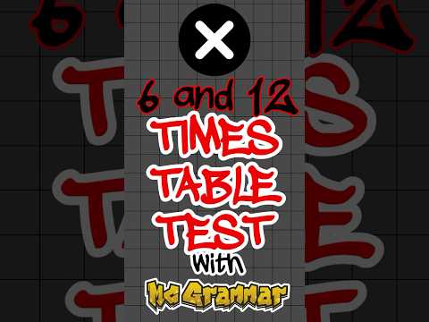 6 and 12 Times Table Test | Maths Questions | #Shorts | MC Grammar 🎤