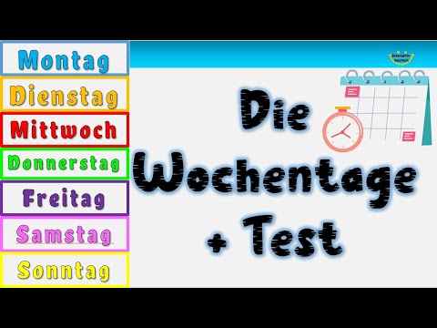 German lesson: Days of the Week !! Die Wochentage +TEST + PDF (English CC) !! Deutsch lernen !!