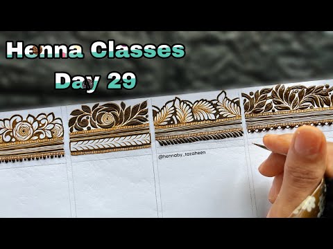 Tazaheen Henna Classes DAY 29 || Learn Detailed Henna with Tazaheen Henna Classes 2023