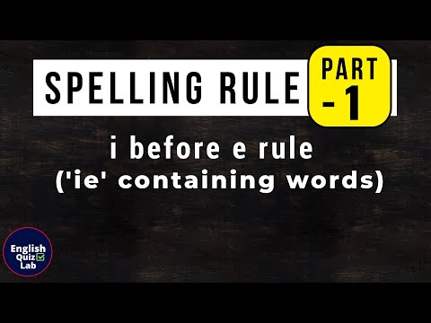 Spelling Rule- 1