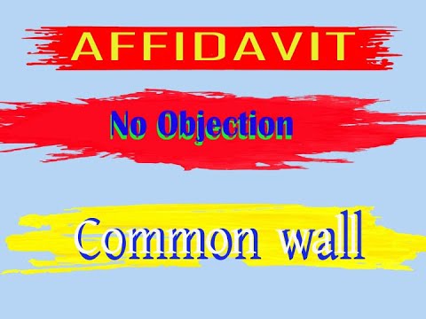 Affidavit for Common Wall how to write