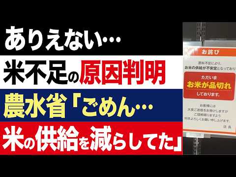 【2chニュース】真相…お米がない！売ってない！農水省「ごめん。米の供給減らしてた」【時事ゆっくり】