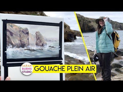 Painting EPIC views on Scotland's coast (winter challenges) ✶ gouache