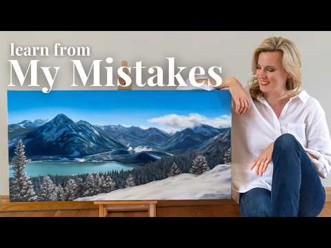 How NOT to Paint the Rocky Mountains: Turning my Mistakes into a Realistic Oil Painting (Tutorial)