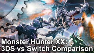 Monster Hunter XX: Switch vs 3DS Graphics Comparison + Frame-Rate Test