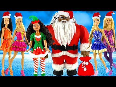 Play doh Santa disney princess Moana Maui Elsa Rapunzel Aurora Mulan princess dress play doh videos