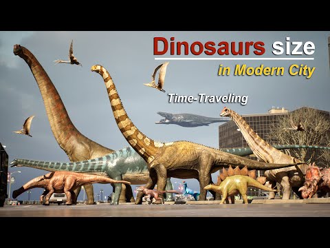 If dinosaurs time traveled to a modern city | #dinosarus size comparison | Time traveling