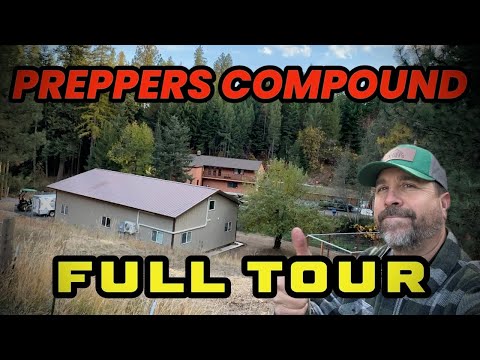 Full Prepper Homestead Tour! Preppers Workshop - Food Pantry - Garden - Chicken Coop & More..