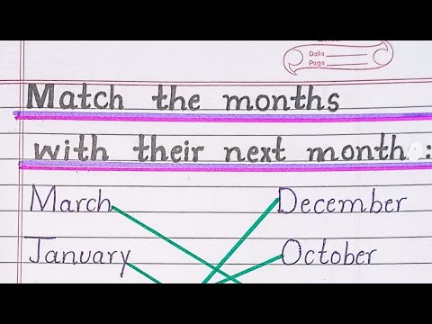 Match the months with their next month :