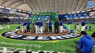 Tokyo Series: Dodgers first workout including fielding, running and hitting at Tokyo Dome