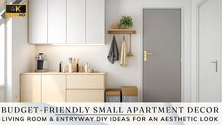 Budget-Friendly Small Apartment Decor 🏠 Living Room & Entryway DIY Ideas for an Aesthetic Look